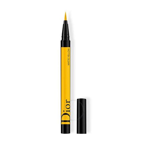 dior yellow eyeliner|dior diorshow on stage eyeliner.